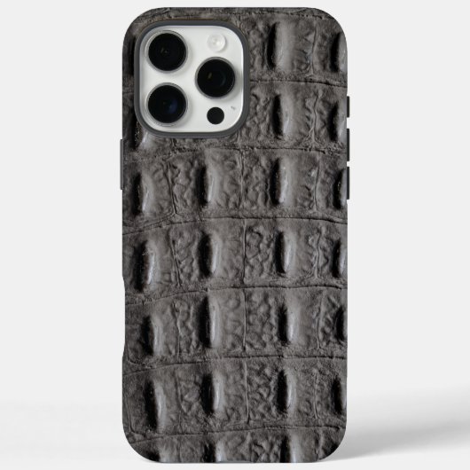 モダンTaupe Crocレザーテクスチャ Case-Mate iPhoneケース (裏面)