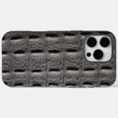 モダンTaupe Crocレザーテクスチャ Case-Mate iPhoneケース (裏面 (横))