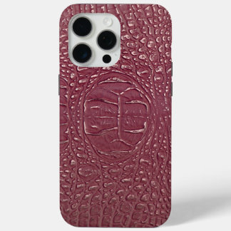 モダンTaupe Crocレザーテクスチャ iPhone 15 Pro Maxケース