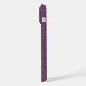 モダンTaupe Crocレザーテクスチャ iPhoneケース (左側面)