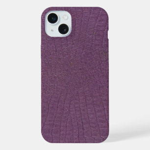 モダンTaupe Crocレザーテクスチャ iPhone 15 Plusケース