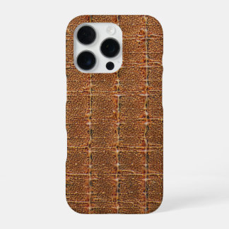 モダンTaupe Crocレザーテクスチャ iPhone 16 Proケース