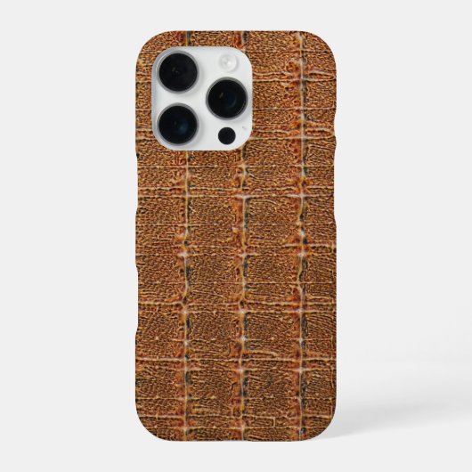 モダンTaupe Crocレザーテクスチャ iPhoneケース (裏面)