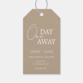 モダンTaupe One Dayリハーサル遠くにディナー ギフトタグ