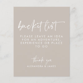 モダンTaupe Scriptのバ結婚ケットリスト記号