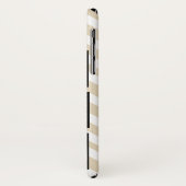 モダンTaupe White Herringbone 6写真&モノグラム Case-Mate iPhoneケース (裏面/左)