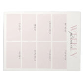 モダンTearaway Weeklyプランナー ノートパッド (正面)