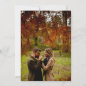 モダンterracottaイニシャル4枚の写真結婚グリッド 招待状 (裏面)