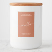 モダンterracottaスクリプトろうそく製品ラベル フードラベル (正面)