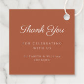 モダンTerracottaスクリプト写真バプテスマありがとう フェイバータグ (裏面)