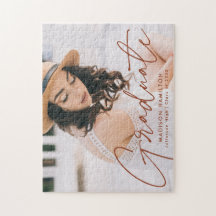 モダンTerracottaスクリプト写真卒業