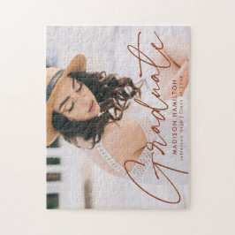 モダンTerracottaスクリプト写真卒業 ジグソーパズル