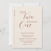 モダンTerracottaスクリプトChristian Bible結婚's 招待状 (正面)