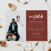 モダンterracotta我々はまだ誓の更新写真を行う 招待状