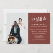 モダンterracotta我々はまだ誓の更新写真を行う 招待状 (正面)