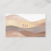 モダンTerracotta抽象芸術カスタマイズ可能テンプレート 名刺 (正面)