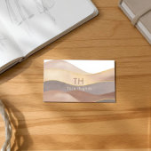 モダンTerracotta抽象芸術カスタマイズ可能テンプレート 名刺