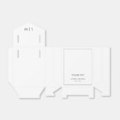 モダンThank You Black & White Monogram's 結婚 フェイバーボックス (折り畳みなし)