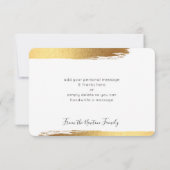 モダンTHANK YOU LUXURY書道金ゴールドブラシ サンキューカード (裏面)