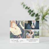 モダンThank You Photos 結婚 ThreeS Photos ポストカード (スタンド正面)