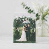 モダンThank You Wedding Day Photo ポストカード (スタンド正面)