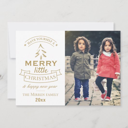 モダンTidings //フォトホリデーカード シーズンカード (正面)