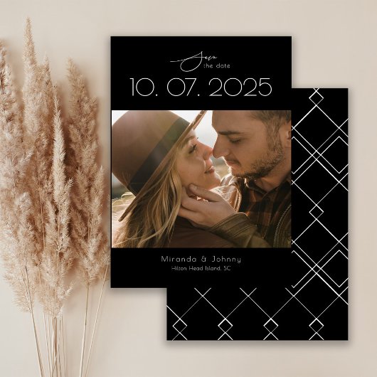 モダンTopography Minimalistの結婚写真 セーブザデート