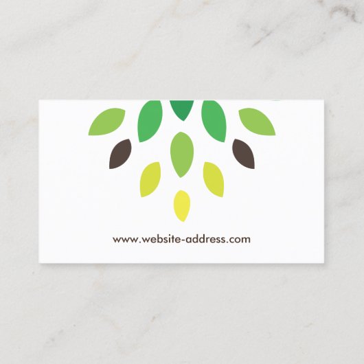 モダンTREE BROWN/GREEN名刺 名刺 (裏面)