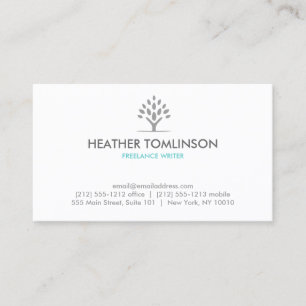 モダンTREE GRAY/WHITE Business Card 名刺