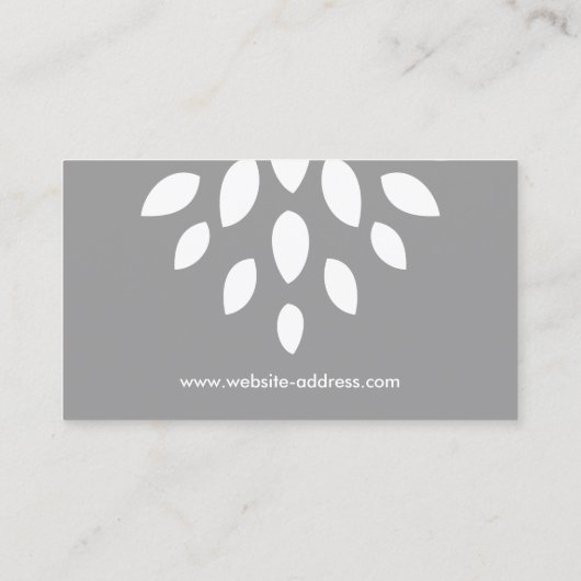 モダンTREE GRAY/WHITE Business Card 名刺 (裏面)