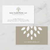 モダンTREE TAUPE/WHITE Business Card 名刺 (正面/裏面)