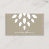 モダンTREE TAUPE/WHITE Business Card 名刺 (裏面)