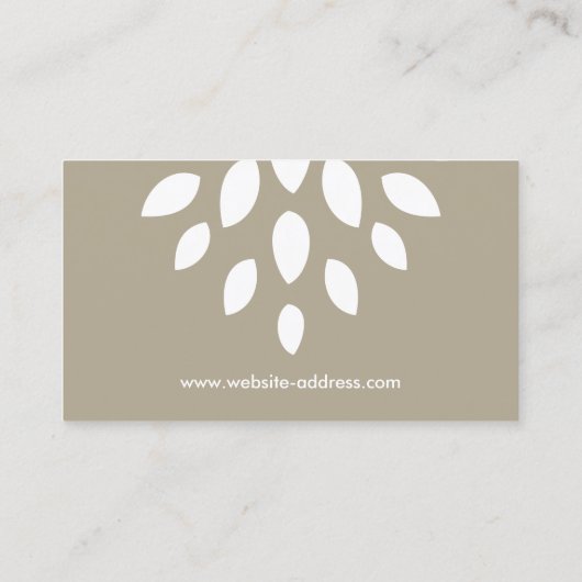 モダンTREE TAUPE/WHITE Business Card 名刺 (裏面)
