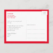 モダンTYPEはっきりしたシンプル非常に陽気なクリスマスのミント シーズンポストカード (裏面)