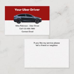 モダンUberドライバー配車サービス 名刺