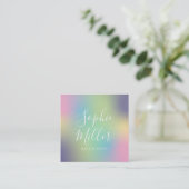 モダンUnicornグラデーションミックス1 スクエア名刺 (スタンド正面)