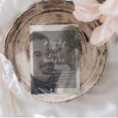 モダンVelum透フェイク明フォトのスクリプ結婚ト 招待状