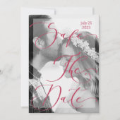 モダンvivaマゼンタエレガント写真 招待状 (正面)