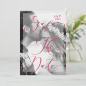 モダンvivaマゼンタエレガント写真 招待状 (スタンド正面)