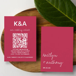 モダンViva Magentaのスクリプミニマルト エンクロージャーカード