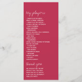 モダンViva Magentaのスクリプミニマルト プログラム (裏面)