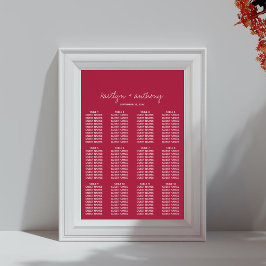 モダンViva Magentaのスクリプミニマルト ポスター