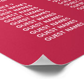 モダンViva Magentaのスクリプミニマルト ポスター (角)