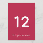 モダンViva Magentaのスクリプミニマルト 招待状 (正面)