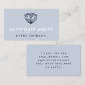 モダンVoice Over Artist Actor Microphoneロゴ 名刺 (正面/裏面)