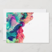 モダンWatercolor日付を保存 セーブザデート (裏面)