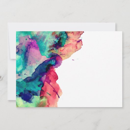 モダンWatercolor日付を保存 セーブザデート (裏面)