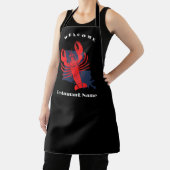 モダンwelcome crawfish louisiana名前をカスタムする エプロン (インサイチュ)