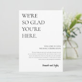 モダンWelcome Letter & Timelineのカー結婚ド シーズンカード (スタンド正面)