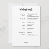 モダンWelcome Letter & Timelineのカー結婚ド シーズンカード (裏面)